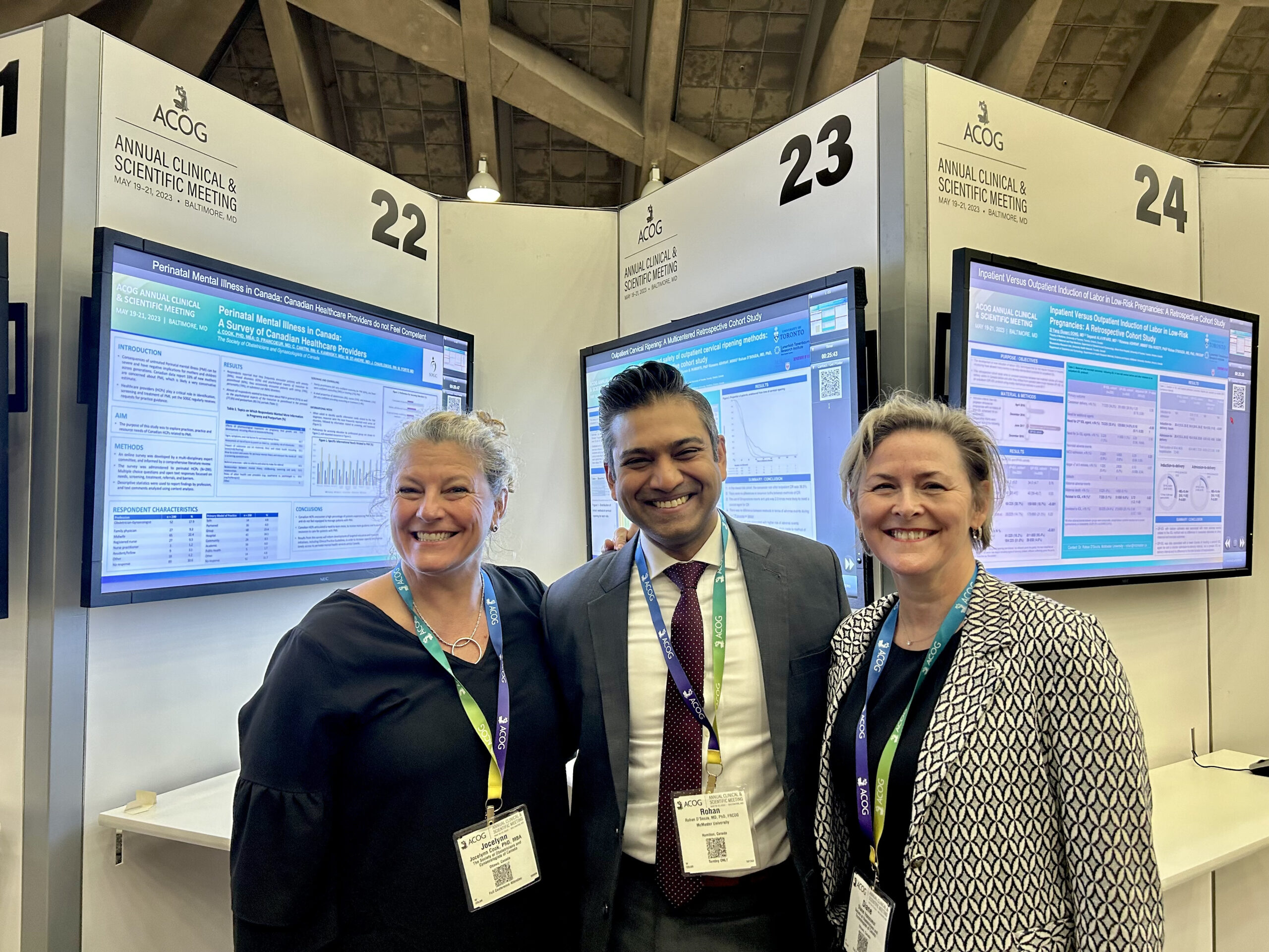 Rohan D'Souza and colleagues at ACOG. 